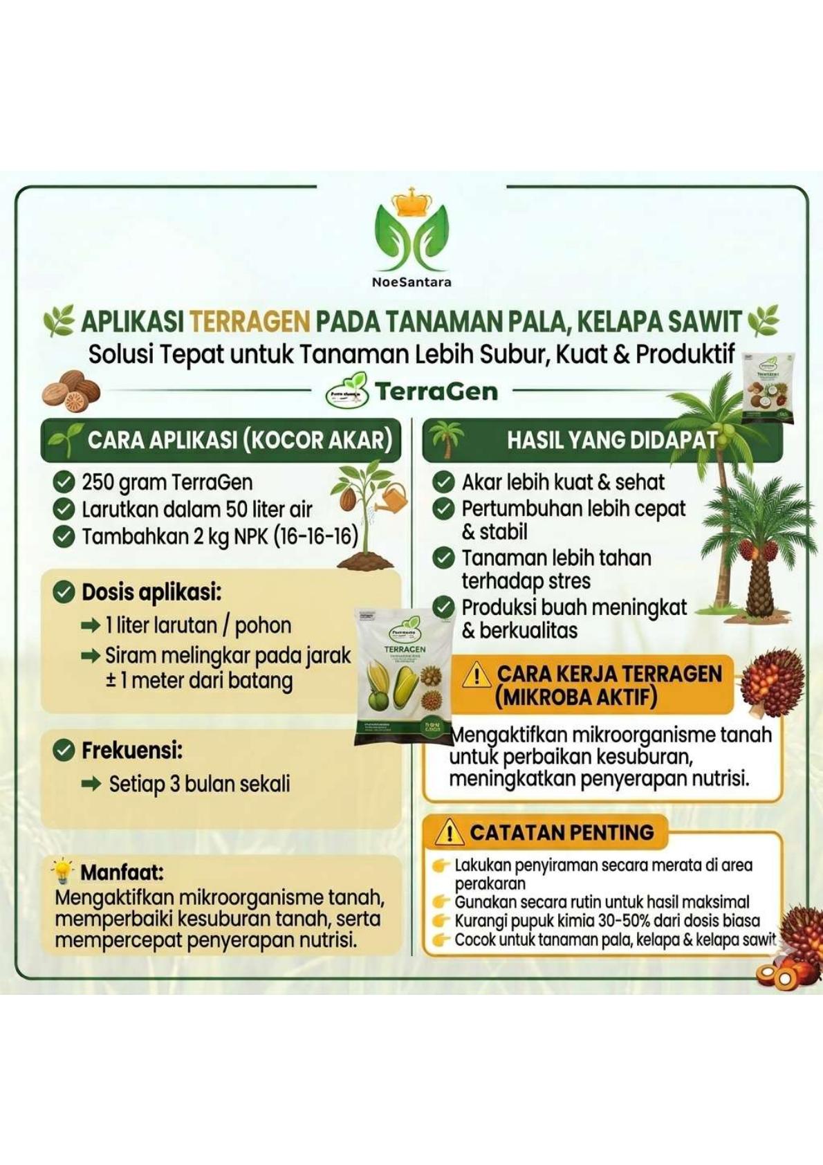 Panduan aplikasi TerraGen untuk Pala dan Kelapa Sawit